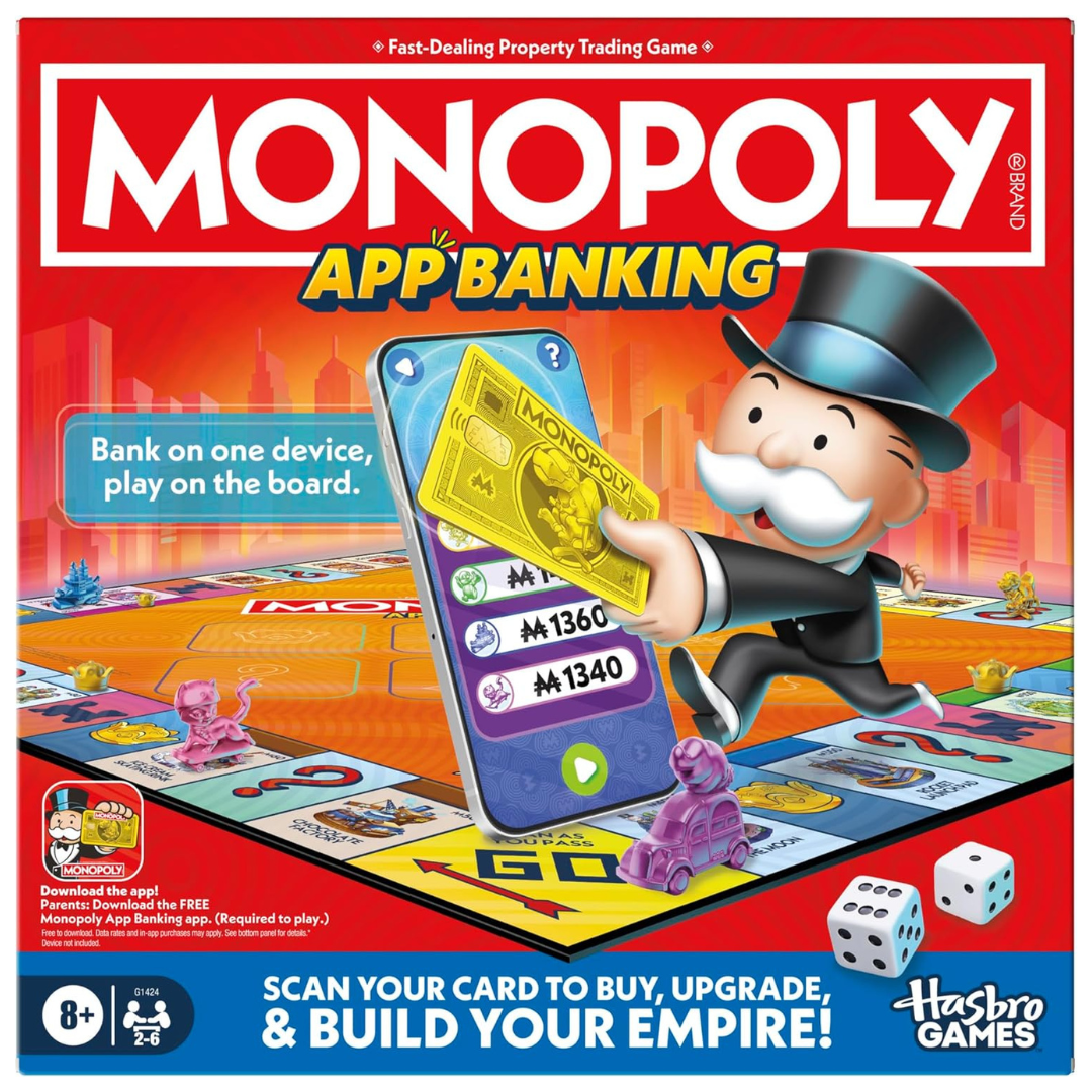 Hasbro Gaming Monopoly App Banking Family Board Game