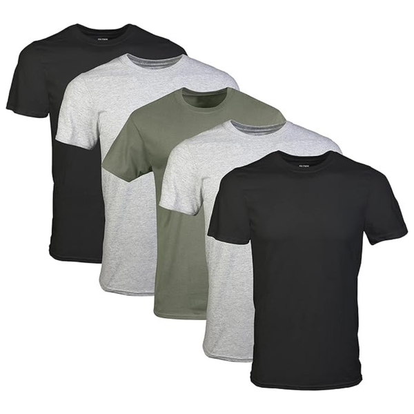 5-Pack Gildan Men's Soft Cotton Crew T-Shirts