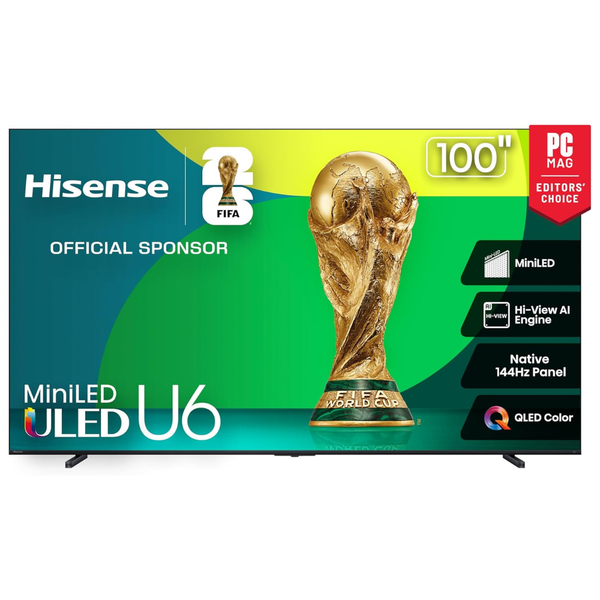 100" Hisense Class U6 Series 4K Ultra HD Smart LED Fire TV