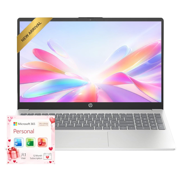 HP Essential 15.6" FHD Laptop (Quad Core N100 / 4GB RAM / 1TB OneDrive + 128GB SSD)