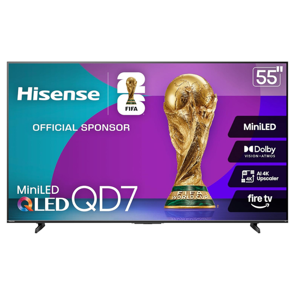 55" Hisense QD7 Series 4K Ultra HDR Smart Mini-LED QLED Fire TV