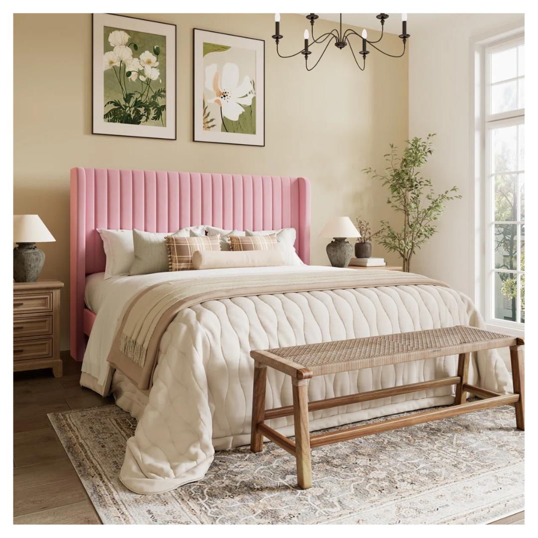 Willa Arlo Candler Velvet Platform Bed