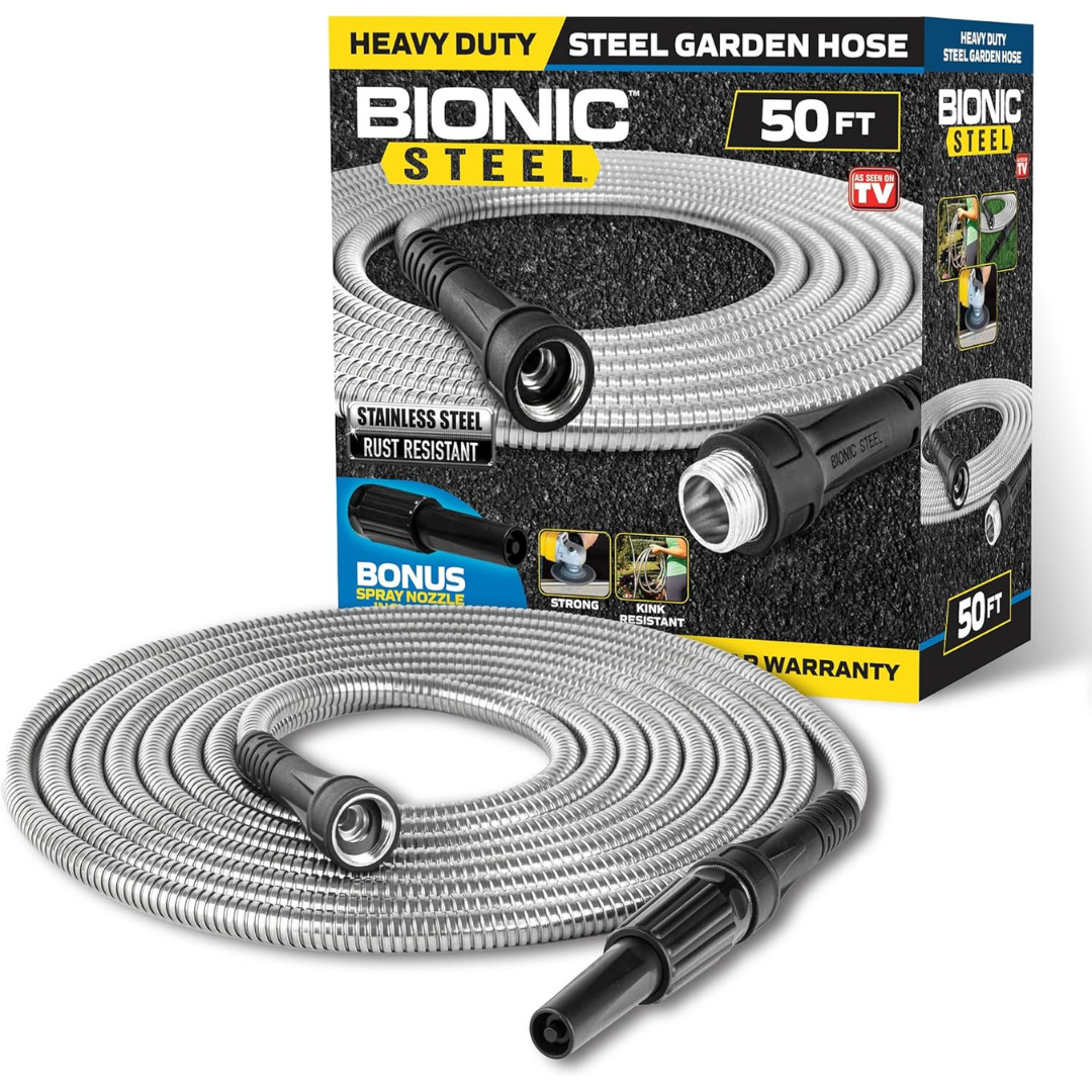 Bionic Steel 50FT 500 PSI Heavy-Duty Metal Garden Hose