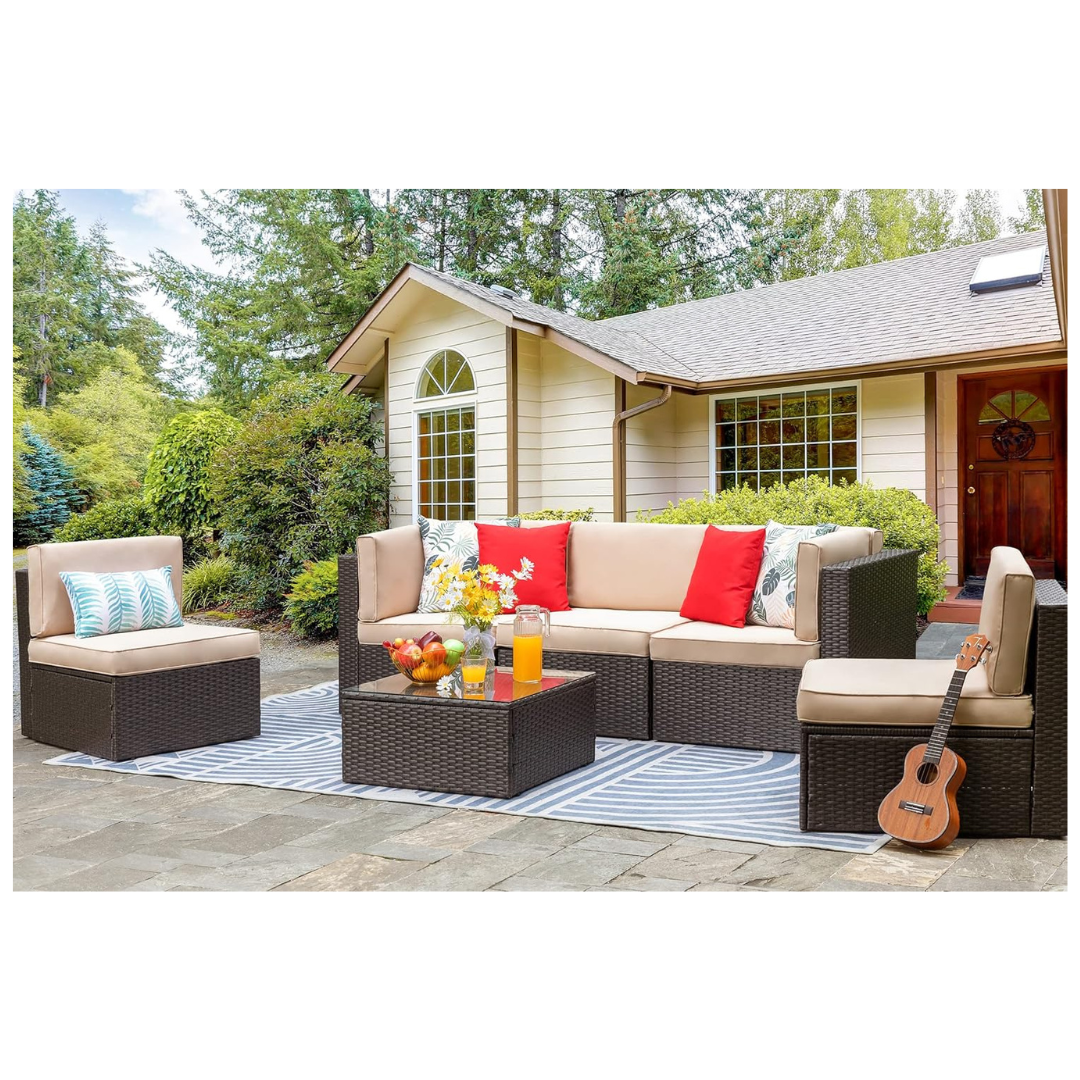 6-Piece Vongrasig Outdoor Patio Furniture Set