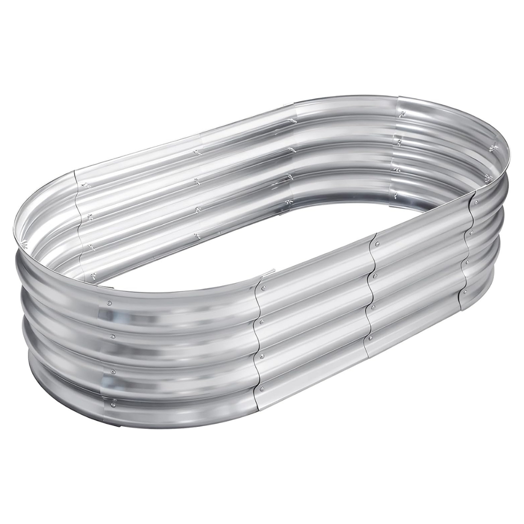 4' x 2' x 1' Lightweight Galvanized Raised Garden Bed