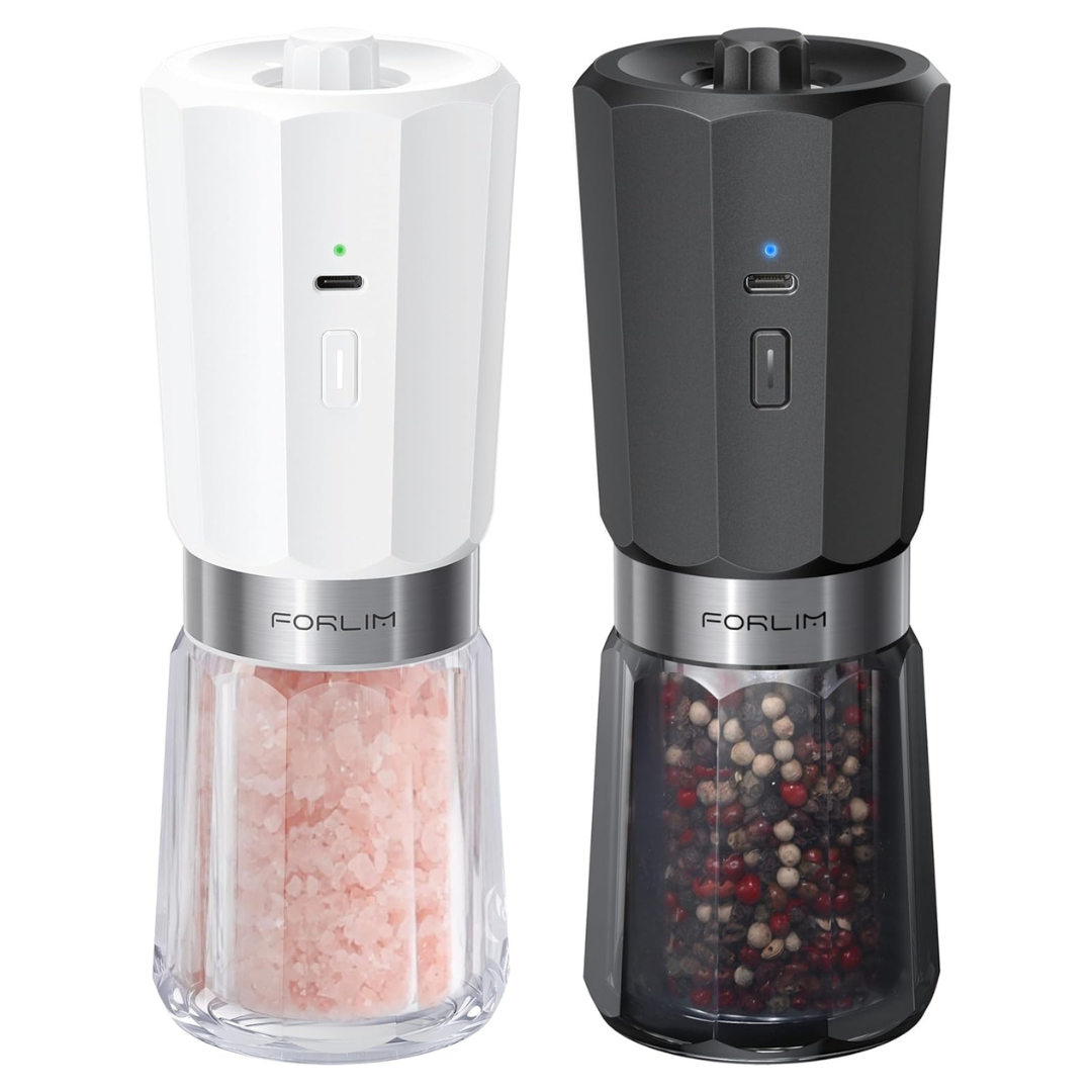 800mAh Rechargeable Gravity Electric Salt And Pepper Grinder Set