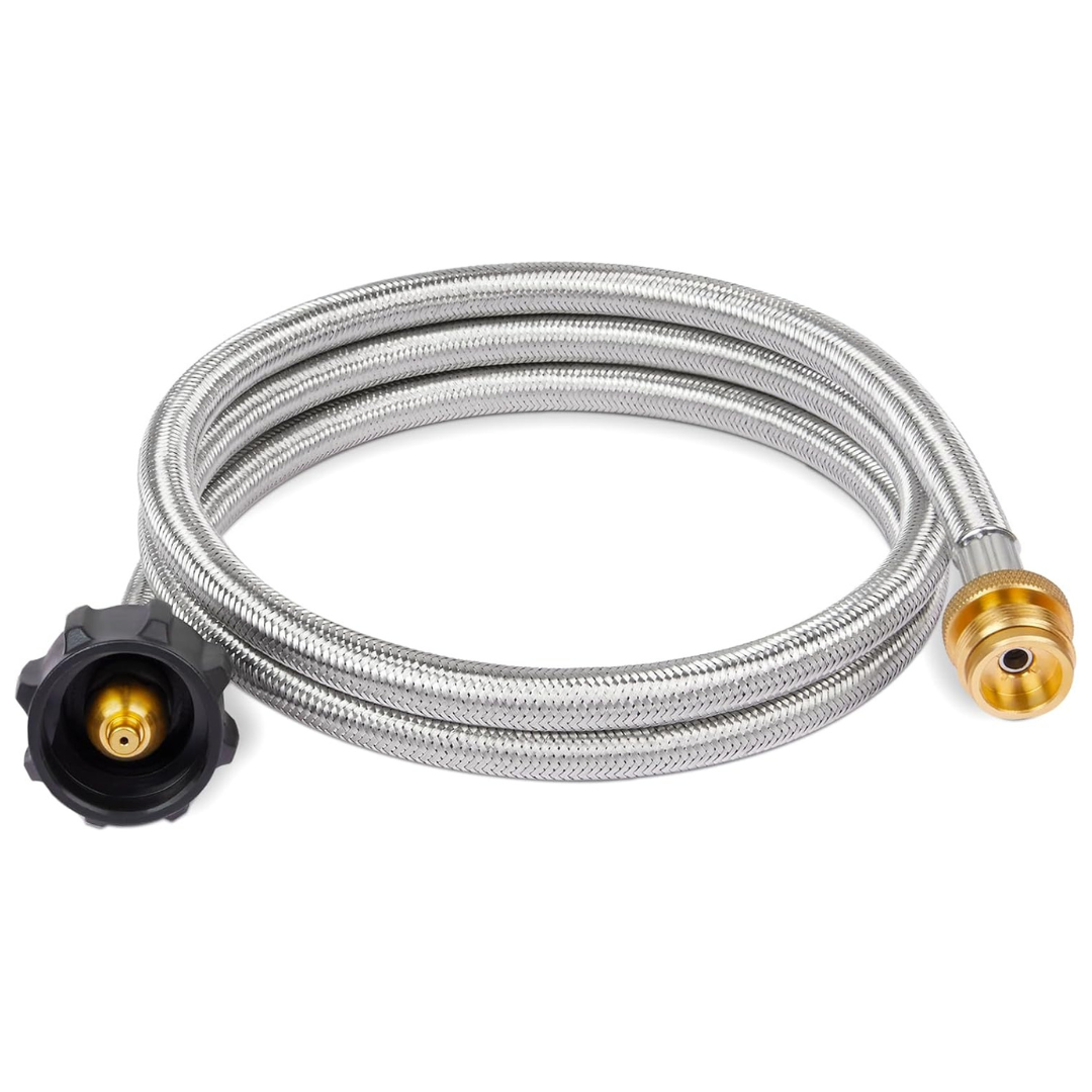 Shinestar Propane Hose Adapter & 5 FT Braided Hose