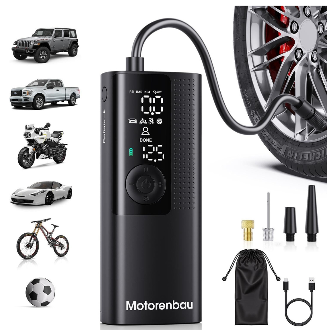 Portable 150PSI Mini Air Pump With Digital Pressure Gauge