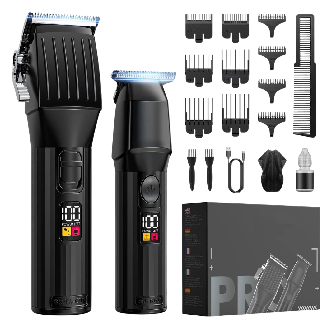 Solati Cordless Rechargeable Hair Clipper & Trimmer Set W/ Accessories