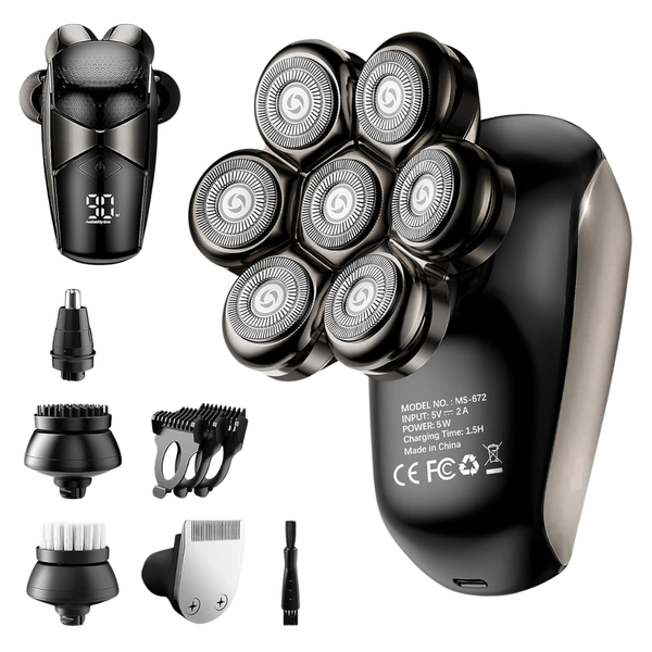SHPAVVER 5-in-1 IPX7 Waterproof Upgraded Electric Razor