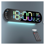 Digital 13" LED Wall Clock With Remote