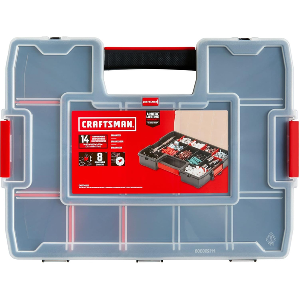2-Pack Craftsman Tool Organizer With 14-Compartments & Lid