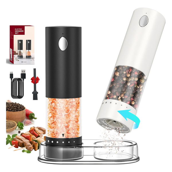 Electric Automatic Salt And Pepper Grinder Set