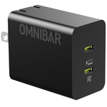 Omnibar 45W PD3.0 PPS Dual USB-C Charger Block (Black)