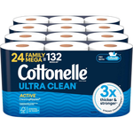 48-Count Cottonelle Toilet Paper Family Mega Rolls (Ultra Clean)