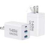 2-Pack 140W 3-Port GaN Foldable USB-C MacBook Charger