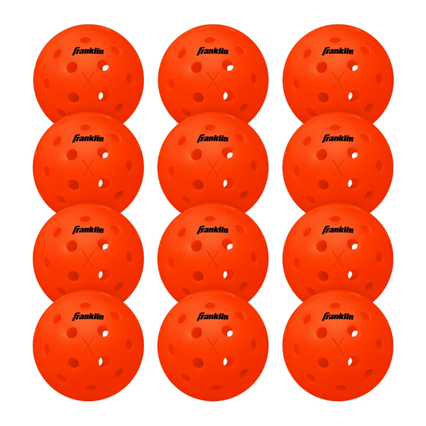 12-Count Franklin Sports X-40 Outdoor Pickleballs (Orange)