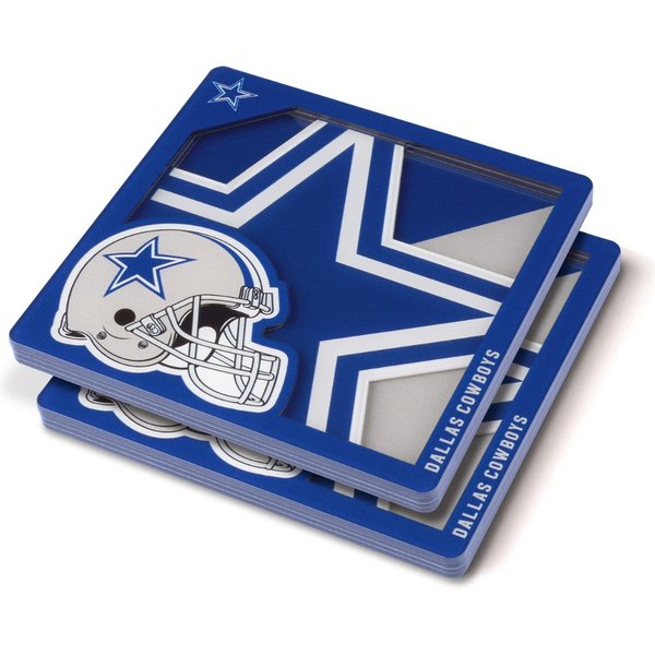 YouTheFan NFL Dallas Cowboys 3D Logo Series Coasters