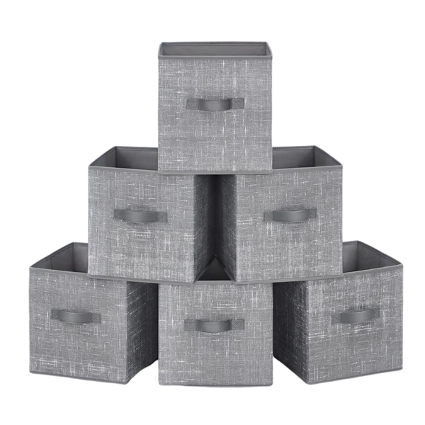 6-Pack 11" Non-Woven Fabric Storage Cubes