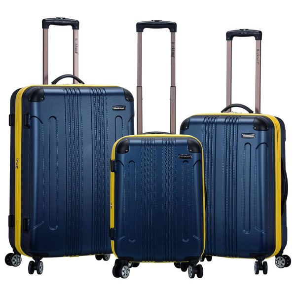 Rockland Sonic 3-Piece ABS Upright Hardside Carry On Luggage Set