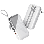 10000mAh Portable USB C 27W Power Bank With Built In Cable