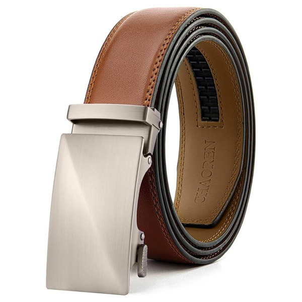 CHAOREN Men's Customizable Fit Leather Ratchet Belt (35mm)