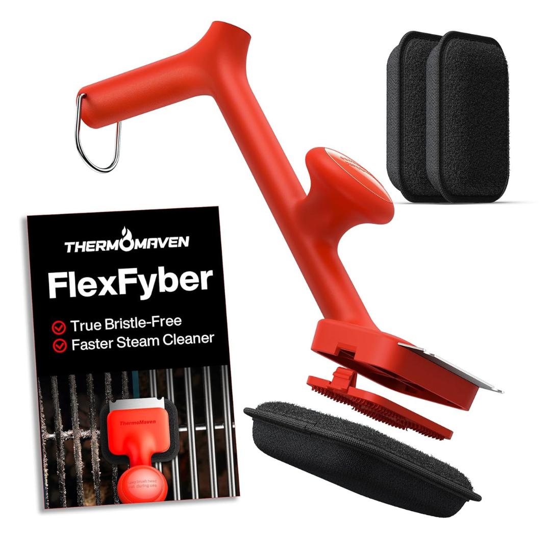 Thermomaven Bristle-Free Steam Grill Brush With 3 Heads