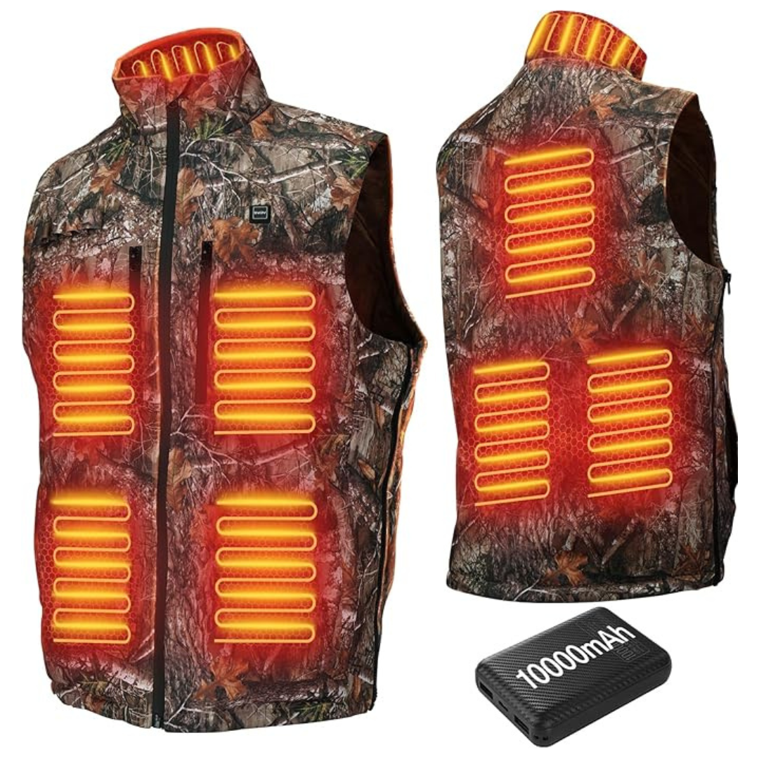 Men's 8 Heating Zones Heated Vest With Battery Pack