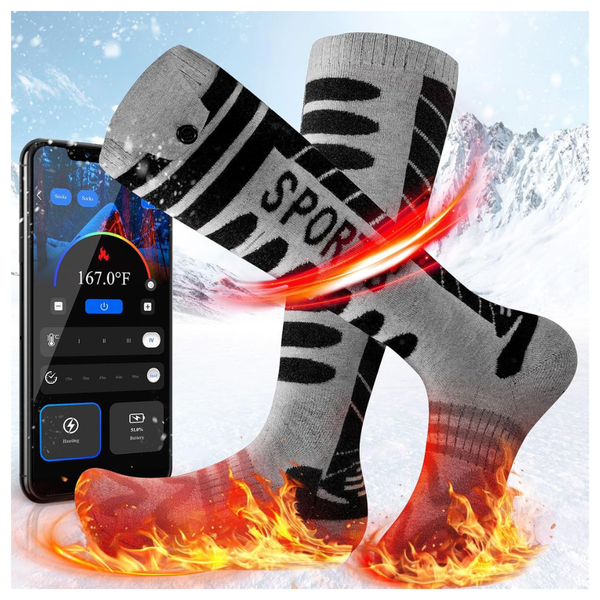 Rechargeable 5000mAh USB-C Electric Heating Socks
