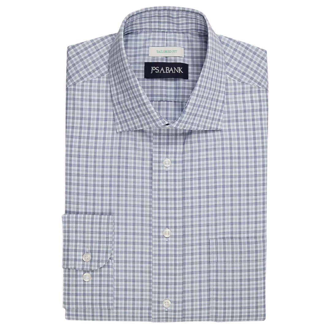 Jos. A. Bank Tailored Fit Plaid Dress Shirt