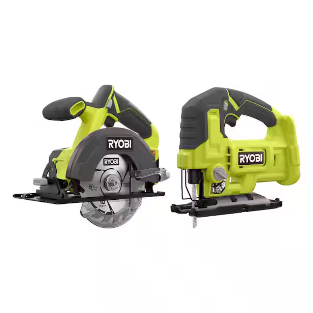 RYOBI ONE+ 18V Cordless 5-1/2" Circular Saw & Jig Saw (Tools Only)