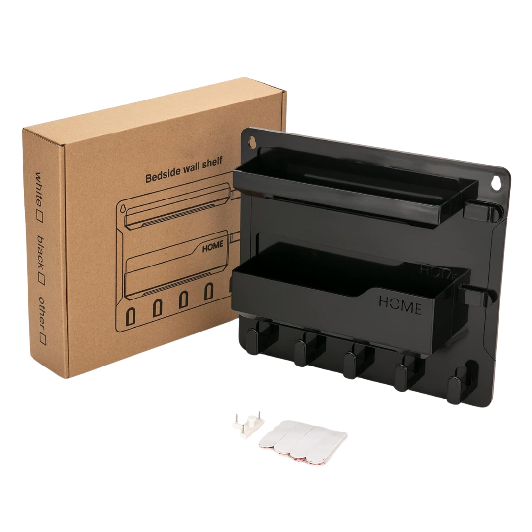 Yongaijia Bedside Wall Mount Shelf Organizer (10.2"X8.8"X2.2")