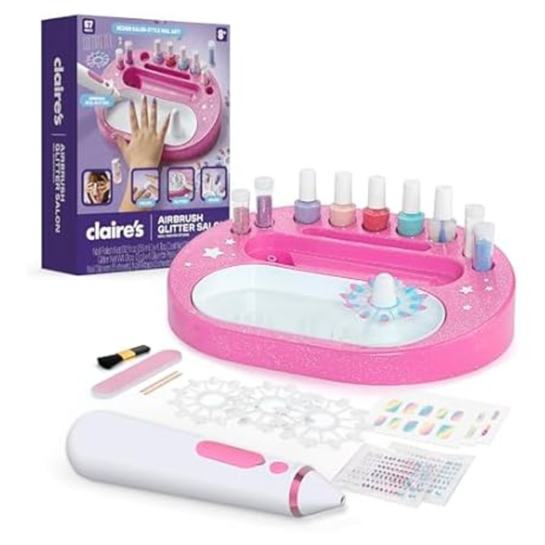 67-Piece Claire's Kids' Airbrush Glitter Salon Nail Art Set