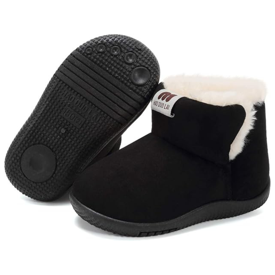 KEESKY Fur Lined Winter Warm Toddler Winter Boots