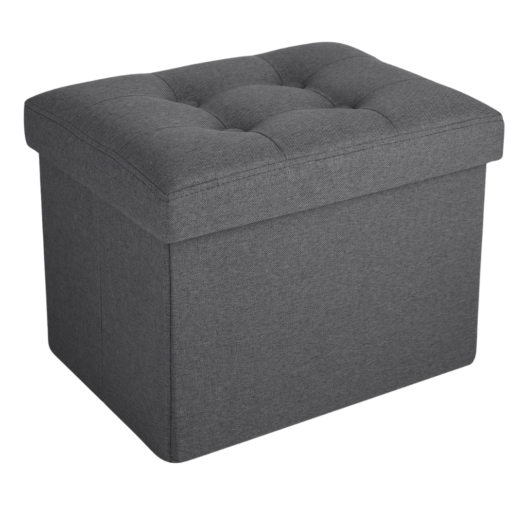 16" x 12" Foldable Storage Ottoman Foot Rest Stool (Various Colors)