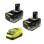 RYOBI ONE+ 18V Lithium-Ion Starter Kit W/ 2 Batteries & 2A Charger