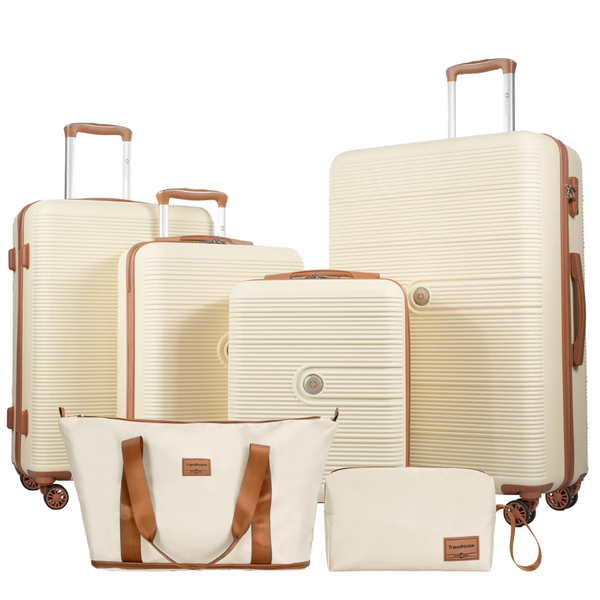 6-Piece Travelhouse Hardside Luggage Set With Spinner Wheels