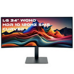 34" LG UltraWide Curved WQHD 120Hz 5ms HDR Monitor [Open Box]