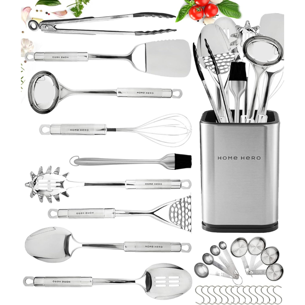 32-Piece Home Hero Stainless Steel Kitchen Utensil Set