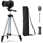 50'' Amazon Basics Tripod W/ Travel Bag, Remote & Phone Holder