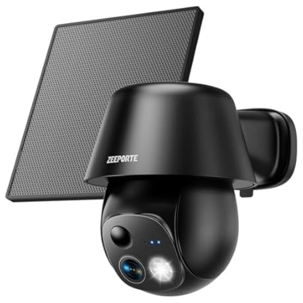 Zeeporte Security Solar Wireless 2K 360 deg View Security Camera