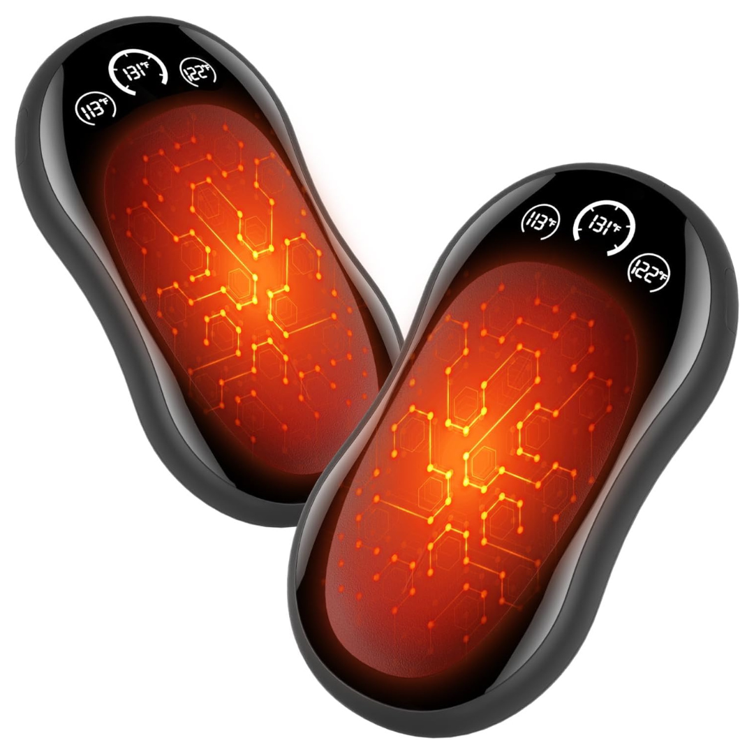 2-Pack 6000mAh Rechargeable Electric Hand Warmers