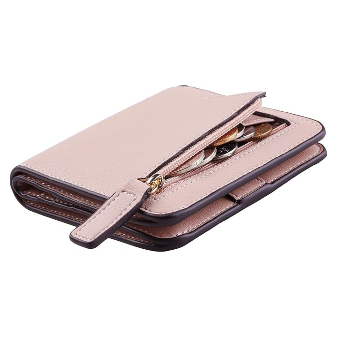 Women's Rfid Blocking Small Bifold Leather Wallet (Various)