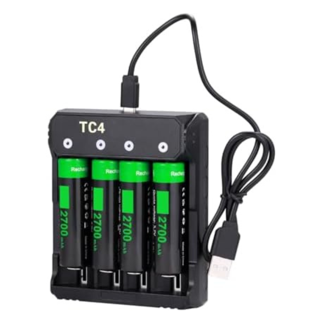 Yskxoima Universal 18650 Battery Charger Button Top Set