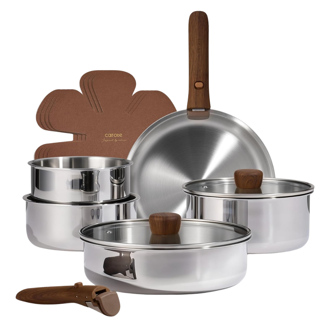 13-Pieces Carote Stainless Steel Cookware Set