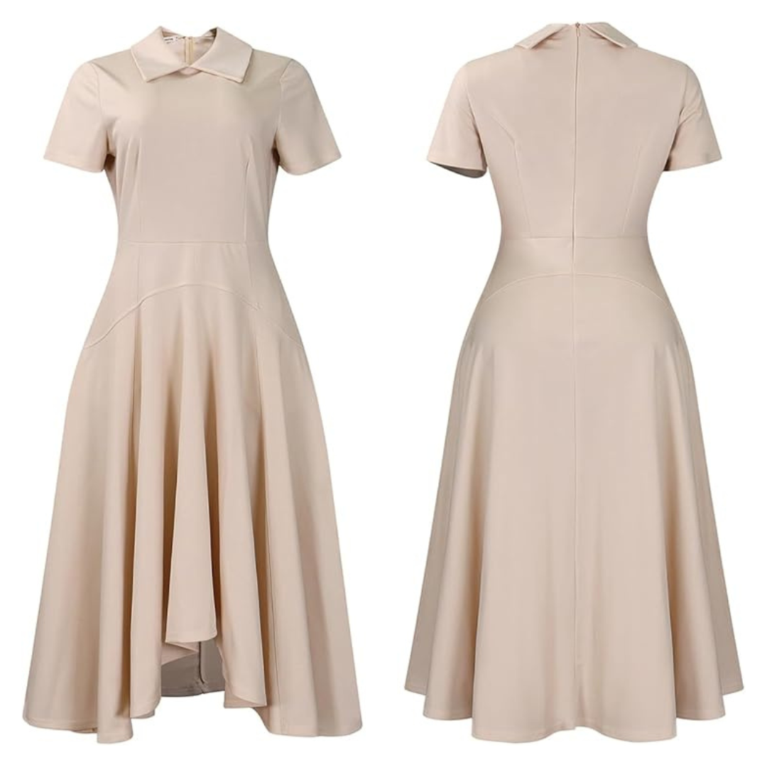 Women's Elegant Empire Waist Short Sleeve A Line Dresses