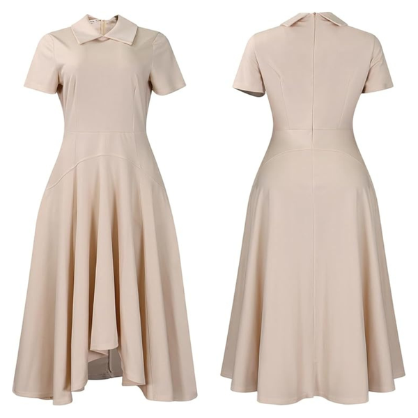 Women's Elegant Empire Waist Short Sleeve A Line Dresses