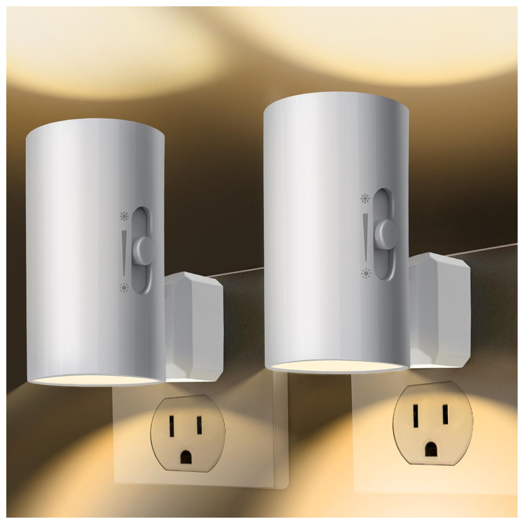 2-Pack Sensor Dusk To Dawn Led Night Lights Plug Into Wall
