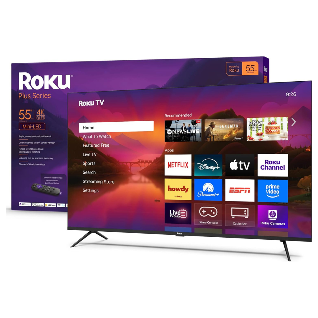 55" Roku Class Plus Series 4K (2160p) Smart QNED Mini-LED Roku HDTV