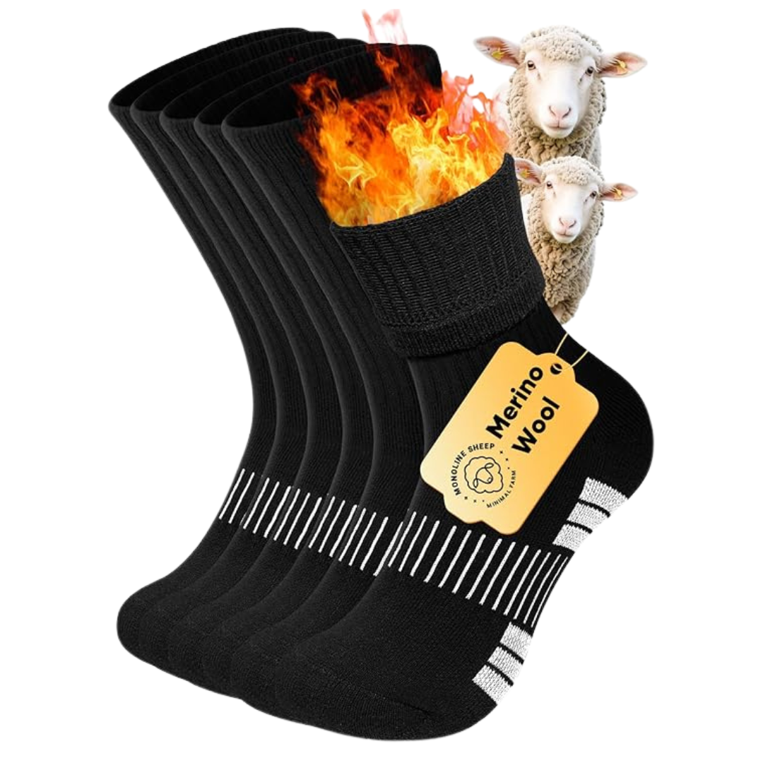 3-Pairs Merino Thermal Wool Hiking Socks